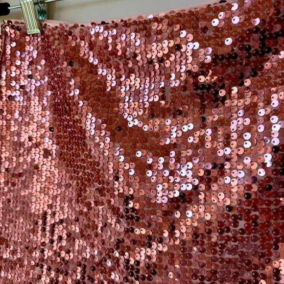 Reformation Saviolla Skirt Low Rise Micro Mini Sequin Sparkle Party in Pink 0 - Picture 7 of 14
